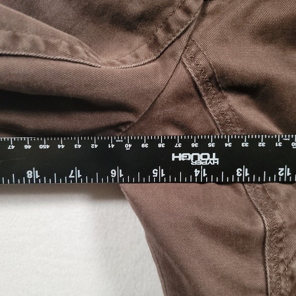 Abercrombie Women Hooded Cropped Jacket Large Brown Faux Fur Lined Zip Button - Picture 5 of 10